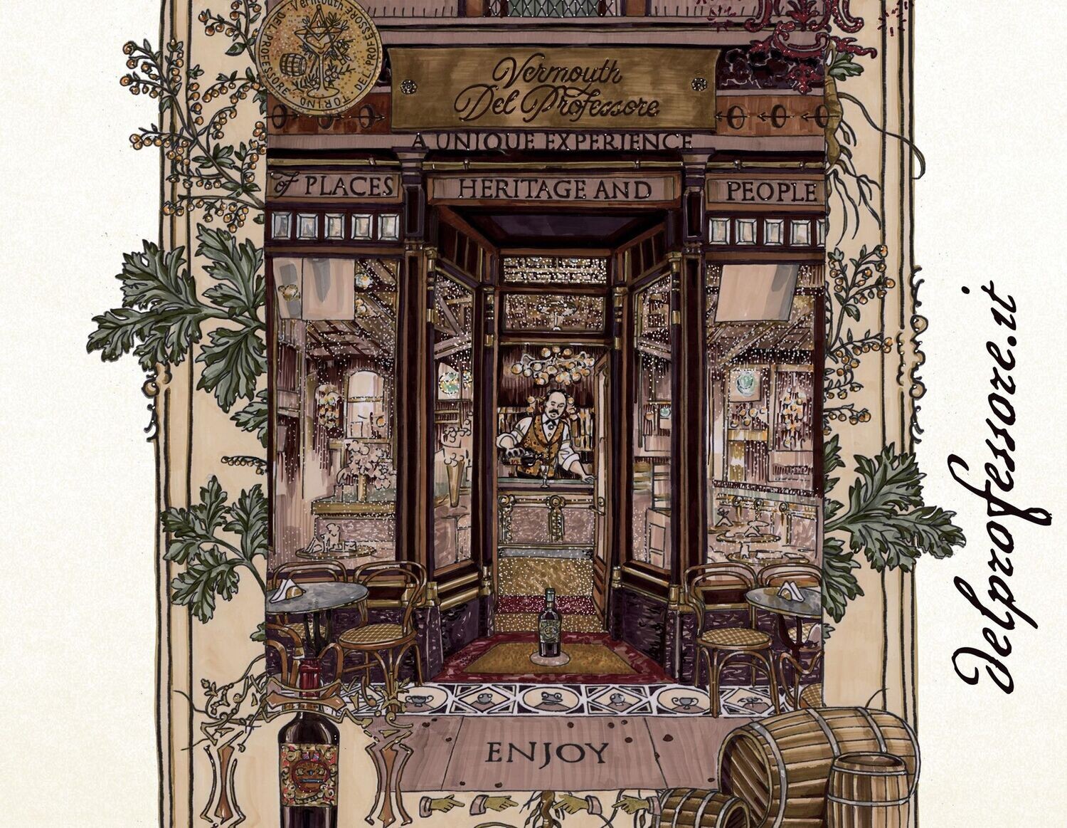 Del Professore fighting bear gin - 43% Del Professore fighting bear gin - 43%