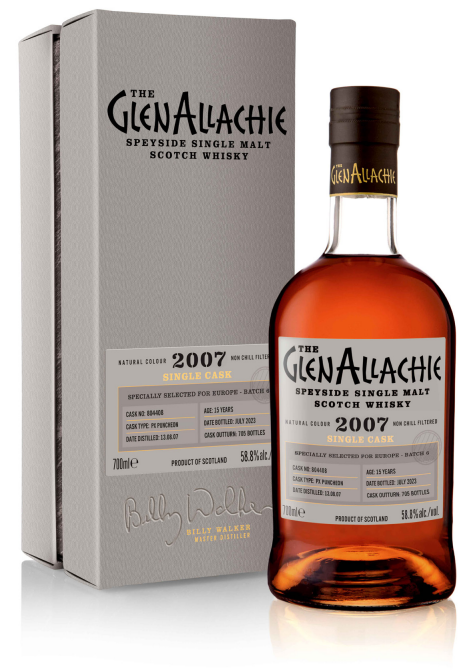 GlenAllachie 15 years old -PX Puncheon Single Cask Batch 6 - 58.8%