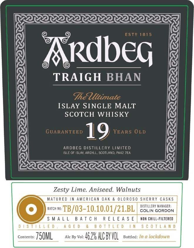 Ardbeg Traigh Bhan 19 years - Batch 3 - 46.2% Ardbeg Traigh Bhan 19 years - Batch 3 - 46.2%