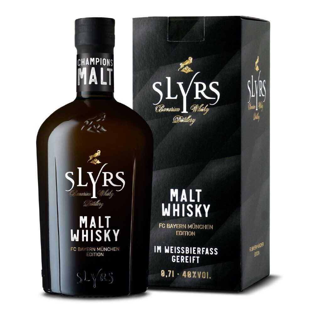 Slyrs Single Malt - FC Bayern München Weissbier Fass - 40% Slyrs Single Malt - FC Bayern München Weissbier Fass - 40%