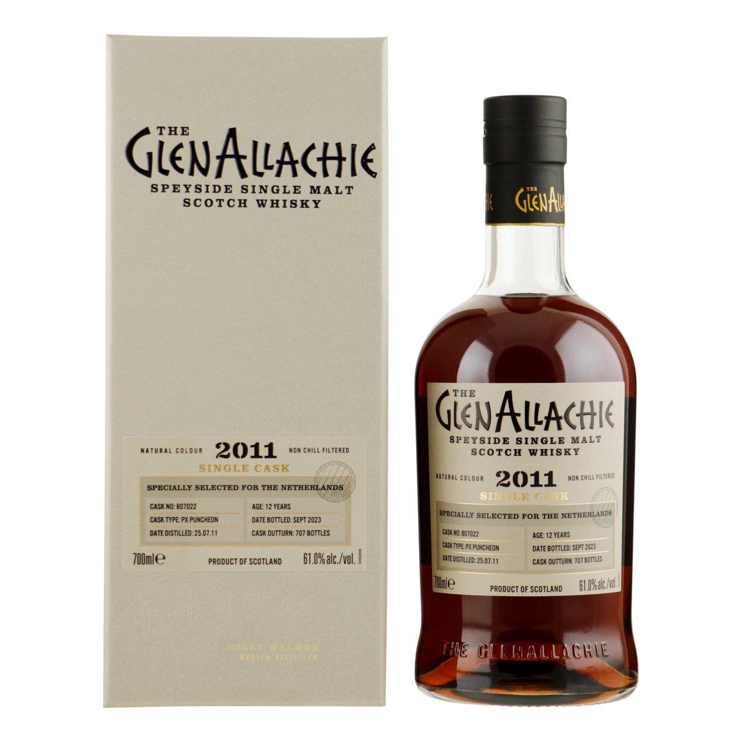 GlenAllachie 12 years - PX Puncheon Single Cask - 61%