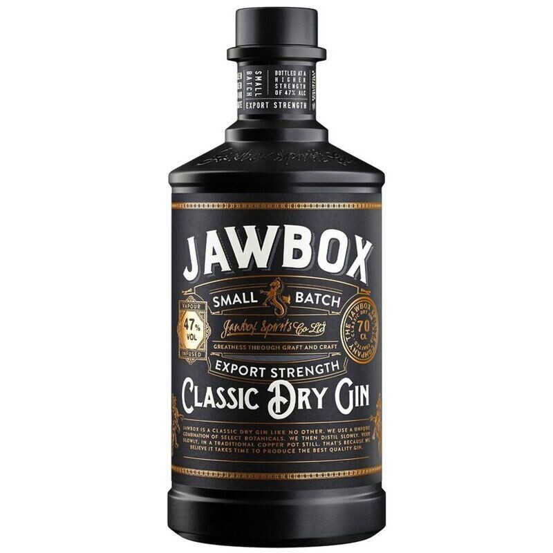 Jawbox Classic Dry Gin - Export Strength - 47%