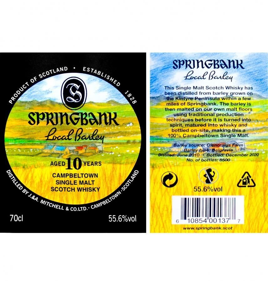 Springbank 10 years - Local Barley - 55.6% Springbank 10 years - Local Barley - 55.6%