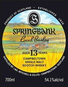 Springbank Local Barley 13 years - Local Barley - 2010/2023 - 54.1% Springbank Local Barley 13 years - Local Barley - 2010/2023 - 54.1%