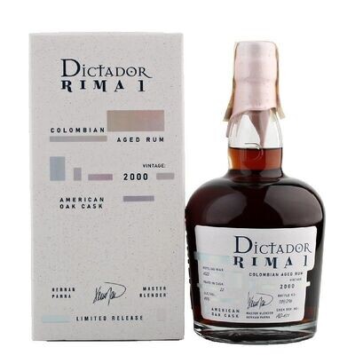 Dictador Rima 1 - Vintage 2000 - American Oak Cask - 43%