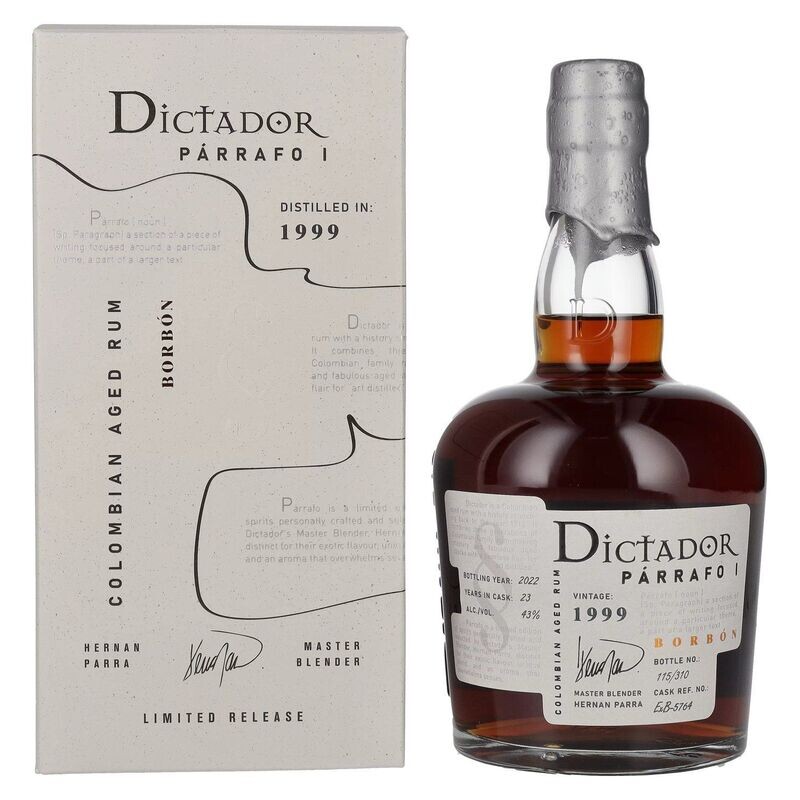 Dictador Parrafo 1 - Vintage 1999 - Bourbon Cask - 41%