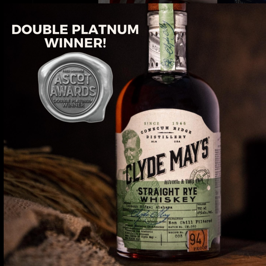 Clyde May Straight Rye Whiskey - 47% Clyde May Straight Rye Whiskey - 47%