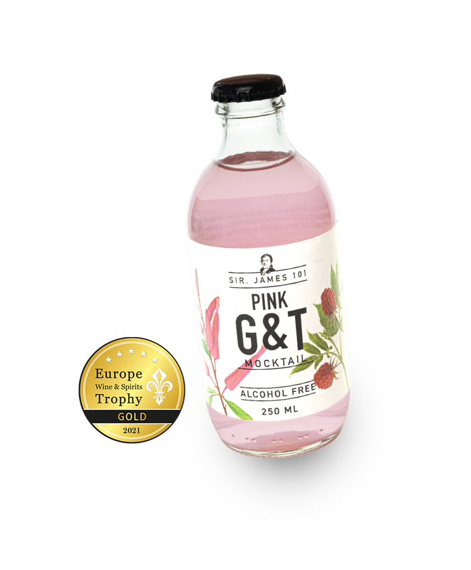 Sir James Pink G&T alcohol vrij - 0.0% alc.