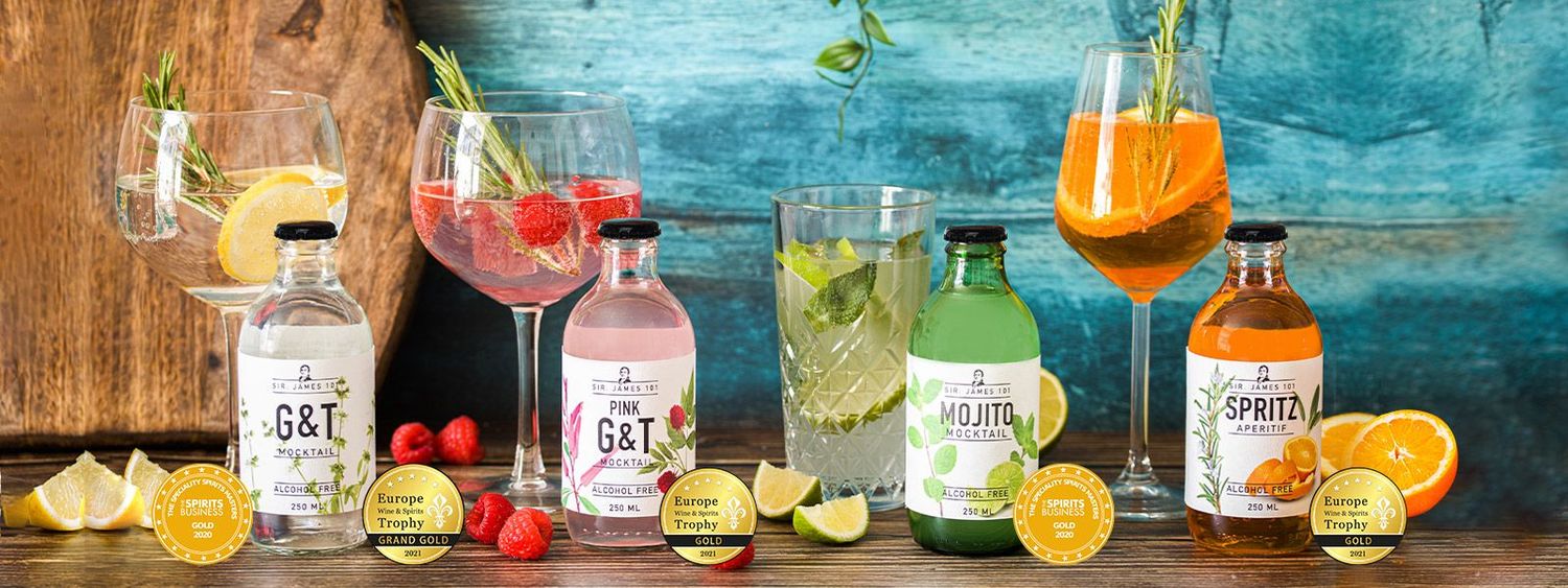 Sir James Pink G&T alcohol vrij - 0.0% alc. Sir James Pink G&T alcohol vrij - 0.0% alc.