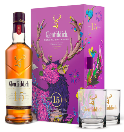 Glenfiddich 15 Years Solera + 2 Glasses - 40%