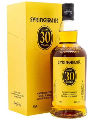 Springbank 30 years - 46% - Max. 1 per klant Springbank 30 years - 46% - Max. 1 per klant