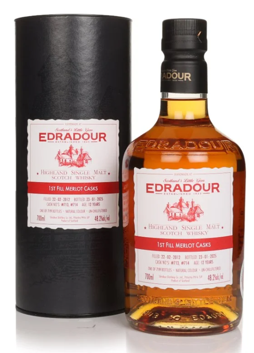 Edradour 12 years (2012-2025) - Merlot Cask -  St. Michael Eppan - 48.2%