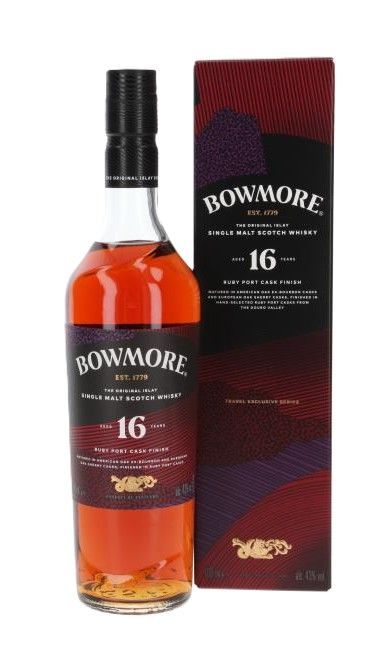 Bowmore 16 years - Ruby Port Cask Finish - 43%