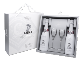 Anna de Codorníu Blanc de Blancs- cadeau-doos met 2 glazen