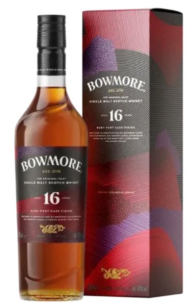 Bowmore 16 years - Ruby Port Cask Finish - 43%