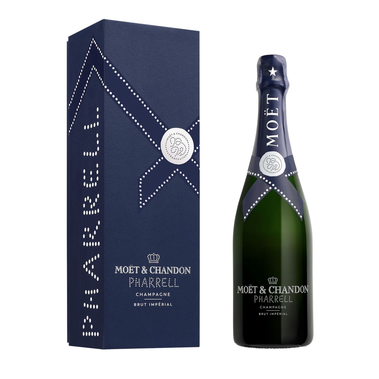 Moët & Chandon Brut - Pharrell - 0.75 liter - BLAUW Moët & Chandon Brut - Pharrell - 0.75 liter - BLAUW