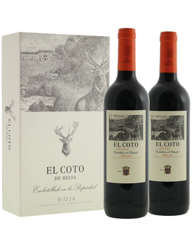 El Coto wijndoos met 2 flessen Crianza - rood - Spanje