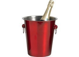 Champagne koeler rood inox