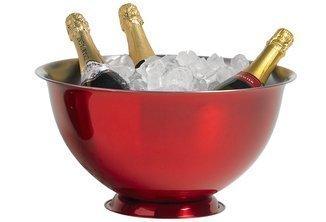 Champagne schaal rood inox