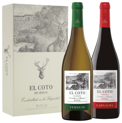 El Coto wijnkist met wit en rood