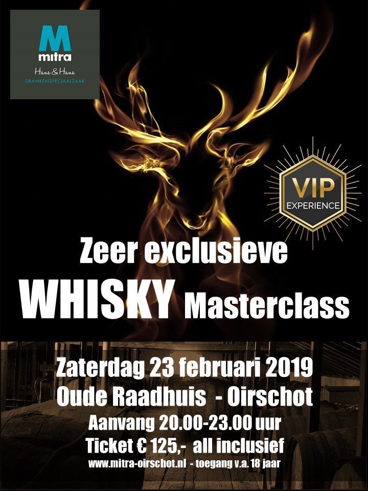 05 - Ticket voor de zeer exclusieve whisky masterclass van zaterdag 23 februari 2019