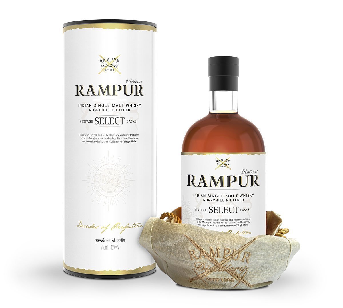 Rampur Indian Single Malt Whisky - 43% Rampur Indian Single Malt Whisky - 43%