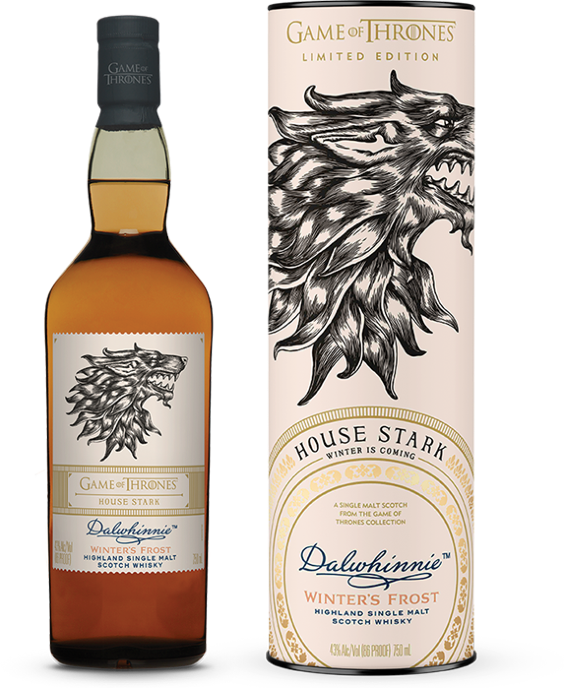Game of Thrones - Dalwhinnie - Winter's Frost - House Stark - 43% - Langere levertijd Game of Thrones - Dalwhinnie - Winter's Frost - House Stark - 43% - Langere levertijd