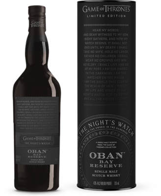 Game of Thrones - Oban - Bay Reserve - The Night's Watch - 43% - Langere levertijd.