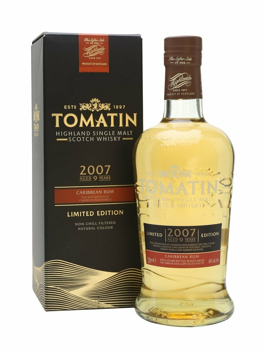 Tomatin Caribbean Rum - 9 years - 2007 - 46% Tomatin Caribbean Rum - 9 years - 2007 - 46%