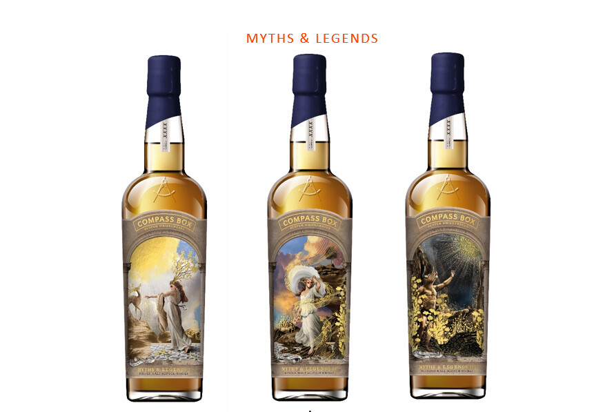 Compass Box gehele serie Mythes and Legends Compass Box gehele serie Mythes and Legends