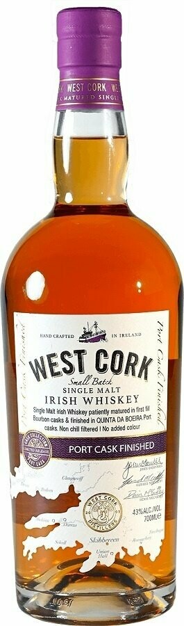 West Cork Single Malt Portwood - 43% West Cork Single Malt Portwood - 43%
