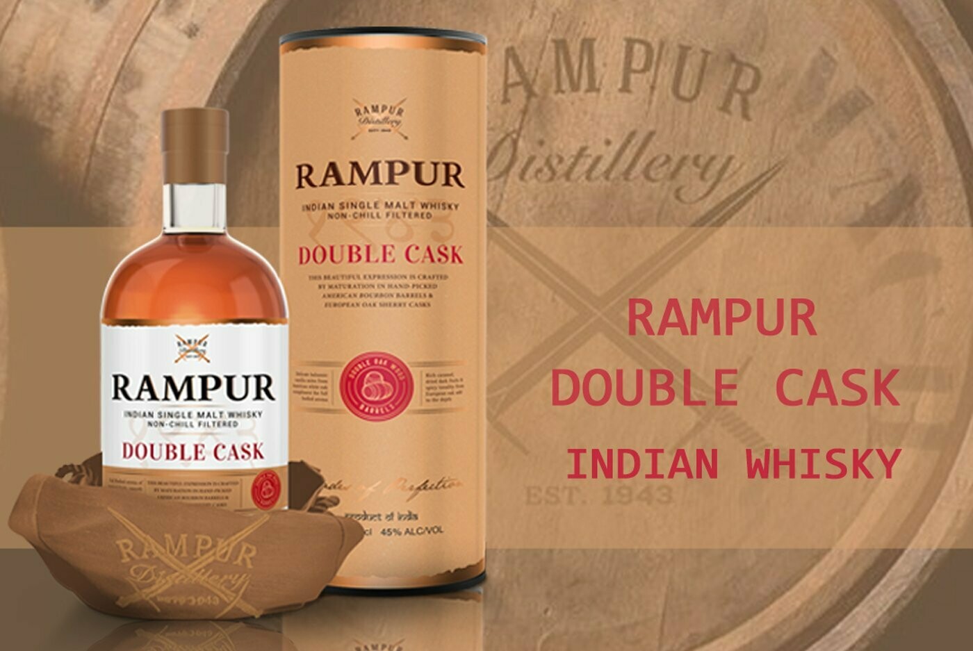 Rampur Indian Double Cask - 45% Rampur Indian Double Cask - 45%