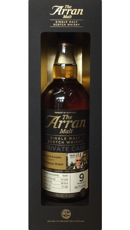 Arran Distillery Exclusive Richard and Douglas - The Ranza Dram - 9 years - 56,7% Arran Distillery Exclusive Richard and Douglas - The Ranza Dram - 9 years - 56,7%