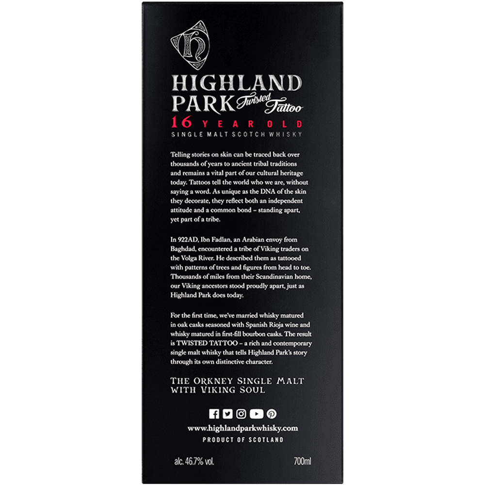 Highland Park Twisted Tattoo - 16 years - 46,7%