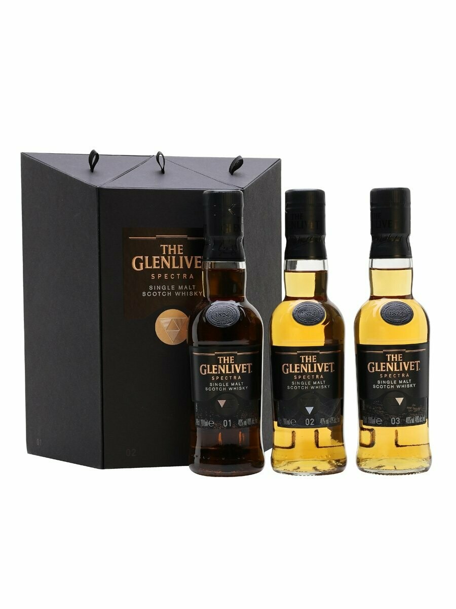 Glenlivet Spectra serie van drie - 40% Glenlivet Spectra serie van drie - 40%