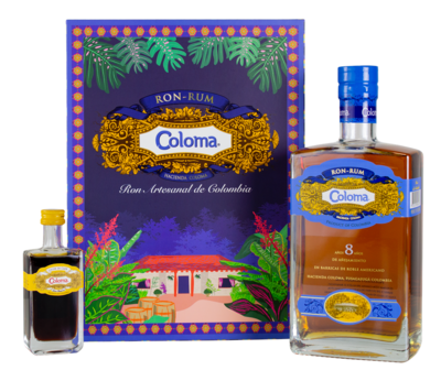 Ron Coloma 8 years old Rum met mini koffielikeur - 39%