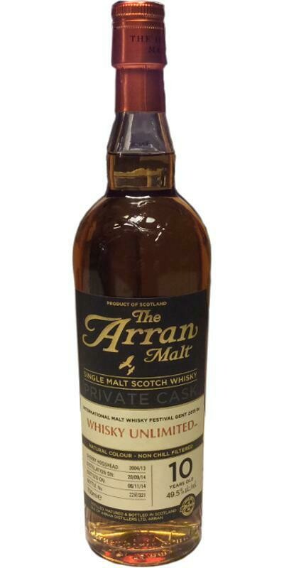 Arran 2004 - 10 years - Private Cask Whisky Festival Gent Arran 2004 - 10 years - Private Cask Whisky Festival Gent