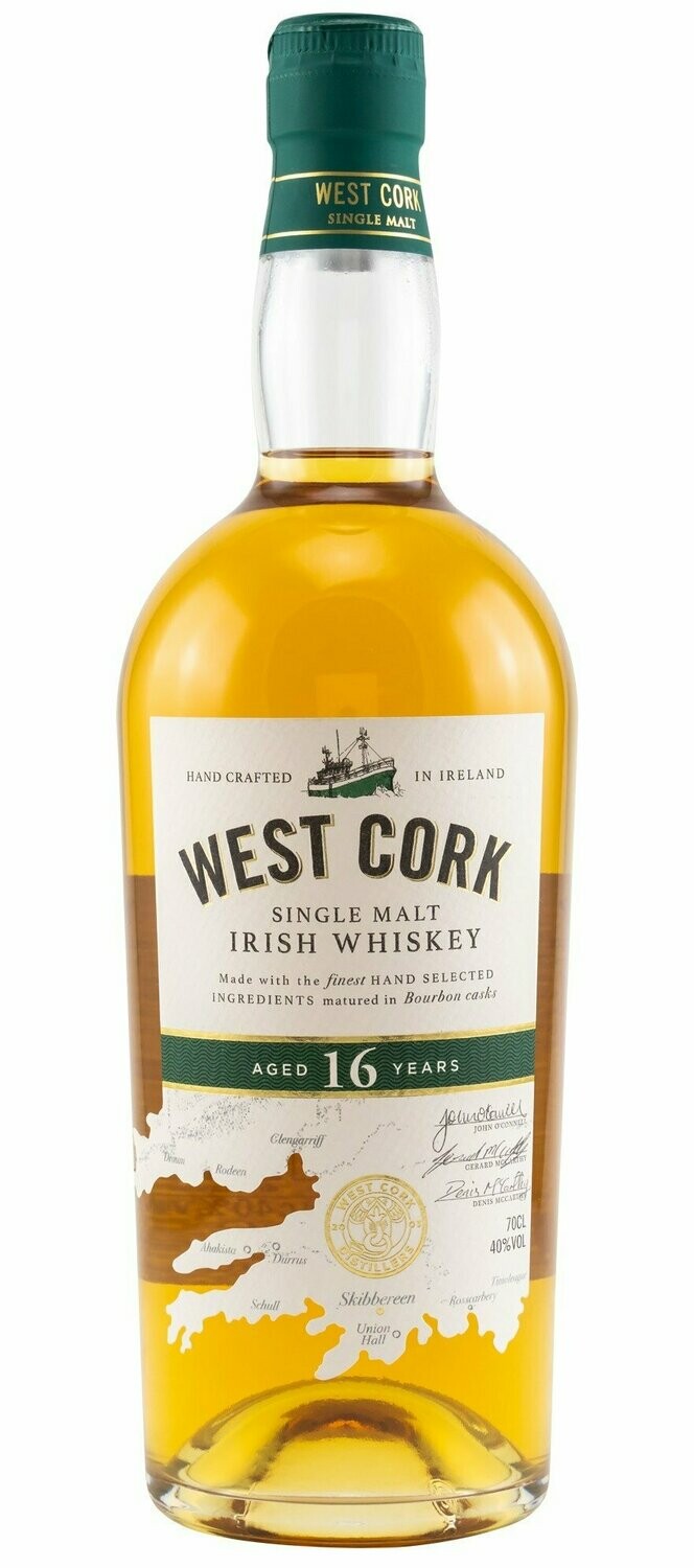 West Cork Single Malt - 16 years - 40% West Cork Single Malt - 16 years - 40%