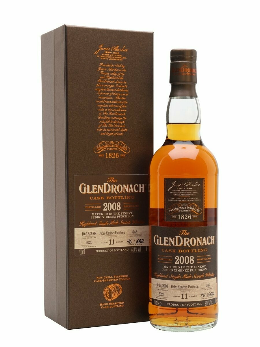 The GlenDronach 2008 Cask Bottling 11 Year Batch 18 - 61% The GlenDronach 2008 Cask Bottling 11 Year Batch 18 - 61%