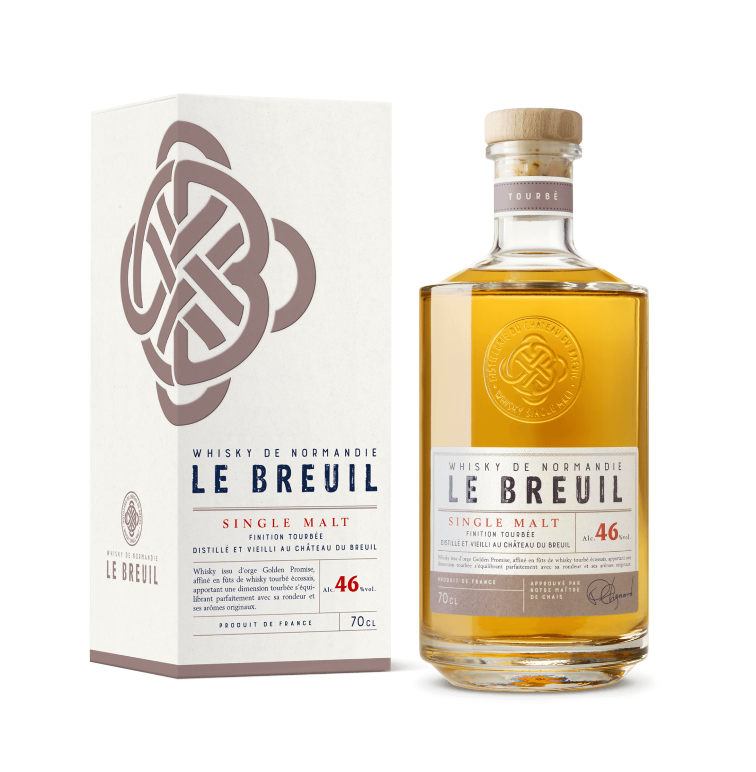 Le Breuil Whisky - Single Malt Finition Tourbée - 46%