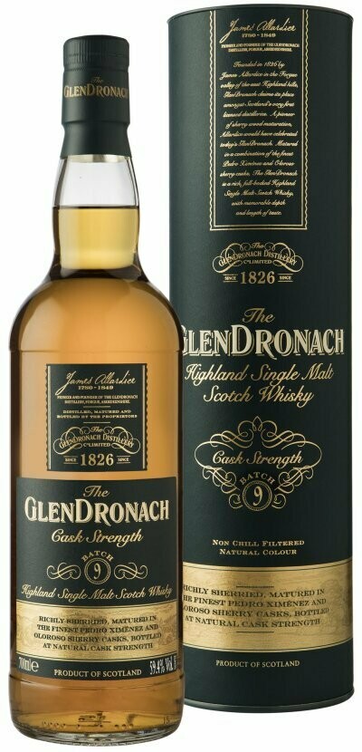 Glendronach cask strength - batch 9 - 59.4% Glendronach cask strength - batch 9 - 59.4%