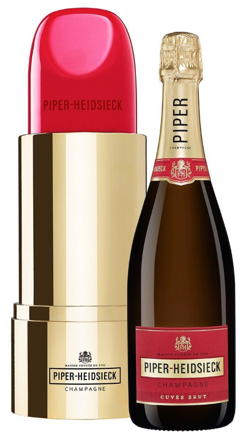 Piper Heidsieck Cuvée Brut Champagne - Lipstick present Piper Heidsieck Cuvée Brut Champagne - Lipstick present