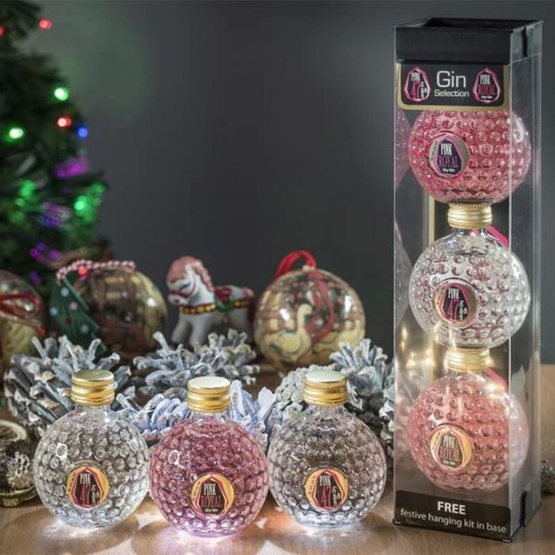Pink 47 Gin - Kerstballen set met 3 ballen Pink 47 Gin - Kerstballen set met 3 ballen