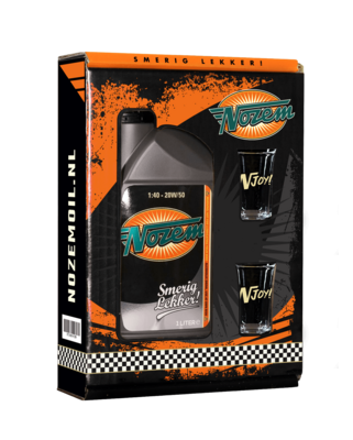 Nozem Oil cadeauverpakking met glaasjes Nozem Oil cadeauverpakking met glaasjes
