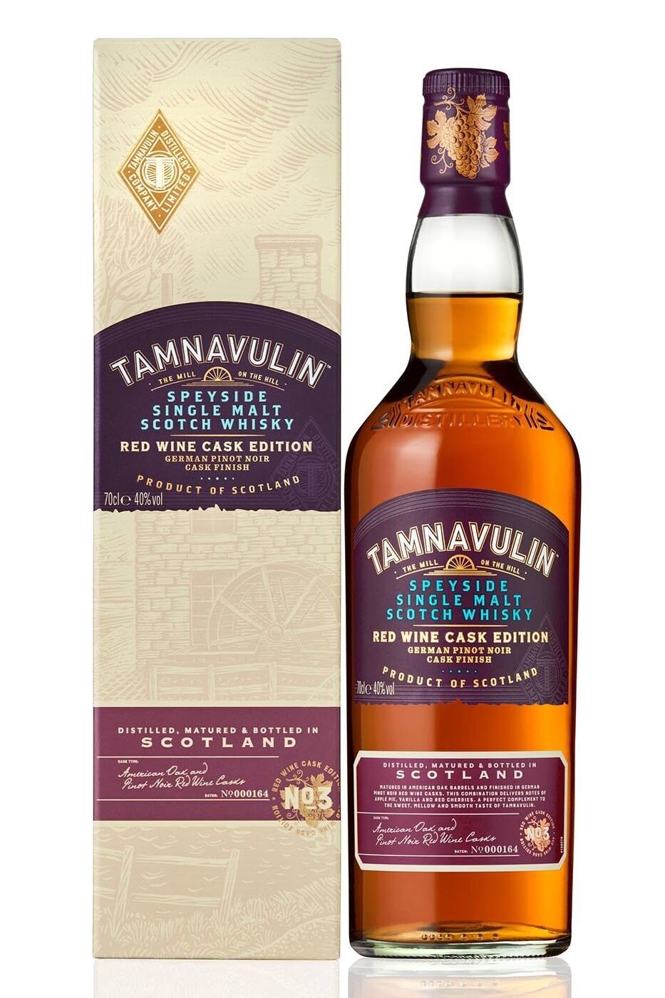 Tamnavulin - Red Wine Cask Edition No 3 - German Pinot Noir Cask finish - 40% Tamnavulin - Red Wine Cask Edition No 3 - German Pinot Noir Cask finish - 40%