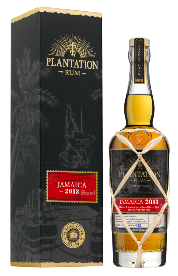 Plantation Rum Jamaica 2013 - Single Cask - 7 years - Duvel Barrel Beer Cask Finish - 43,1% - Max. 1 per klant. Plantation Rum Jamaica 2013 - Single Cask - 7 years - Duvel Barrel Beer Cask Finish - 43,1% - Max. 1 per klant.