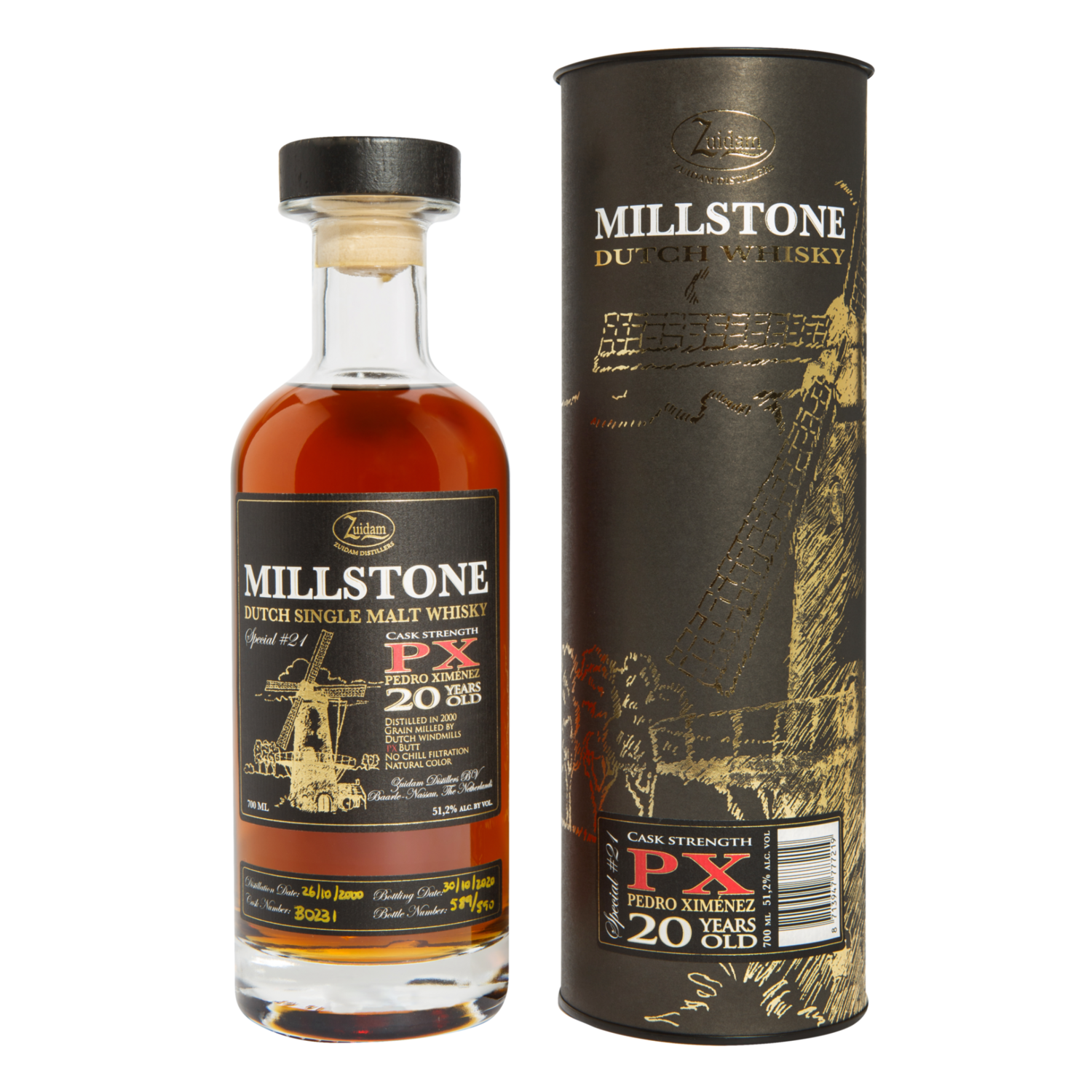 Millstone Single Malt Whisky 20 years - PX cask 51.2% - Special No. 21 Millstone Single Malt Whisky 20 years - PX cask 51.2% - Special No. 21