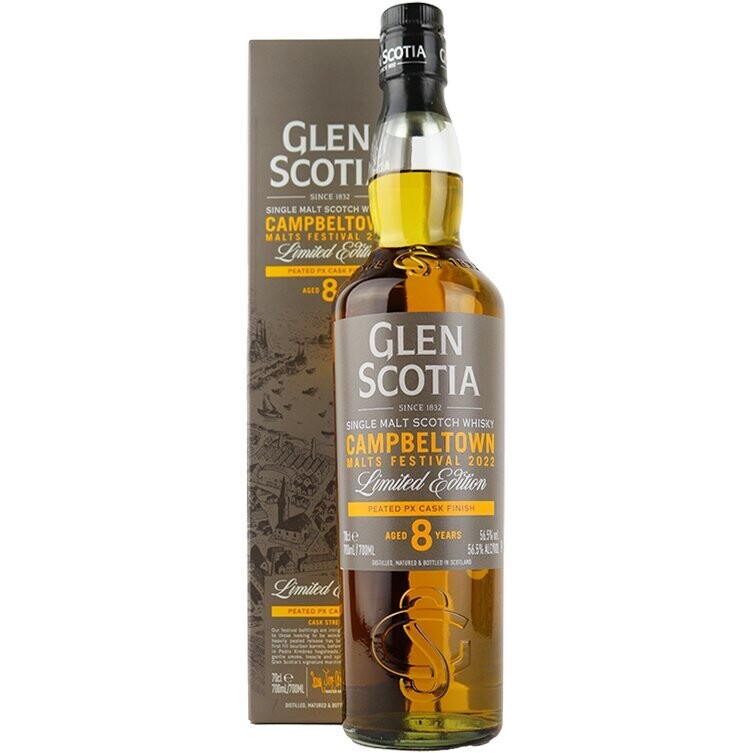 Glen Scotia Peated PX Cask - Campbeltown Festival 2022 - 56.5%. Max. 1 per klant. Glen Scotia Peated PX Cask - Campbeltown Festival 2022 - 56.5%. Max. 1 per klant.