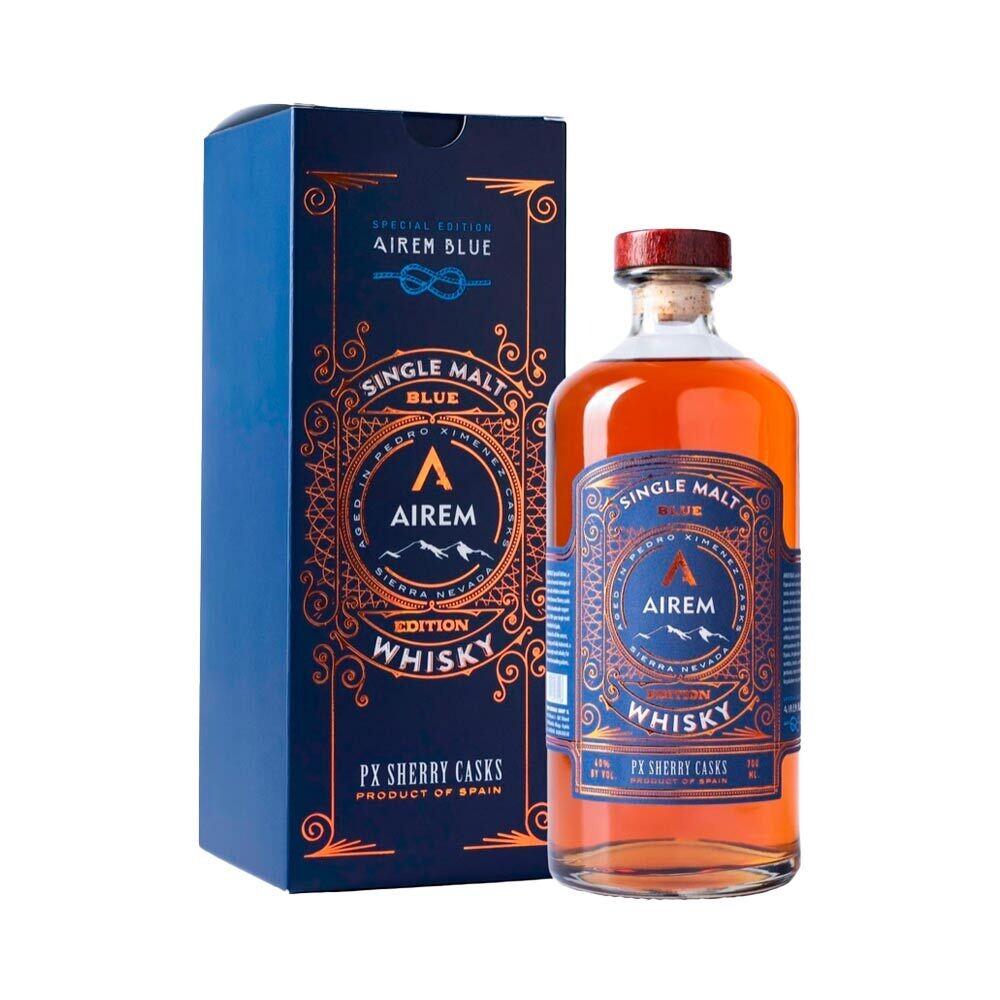 Airem Blue 14 years Single Malt - 43% - Max. 1 per klant. Airem Blue 14 years Single Malt - 43% - Max. 1 per klant.