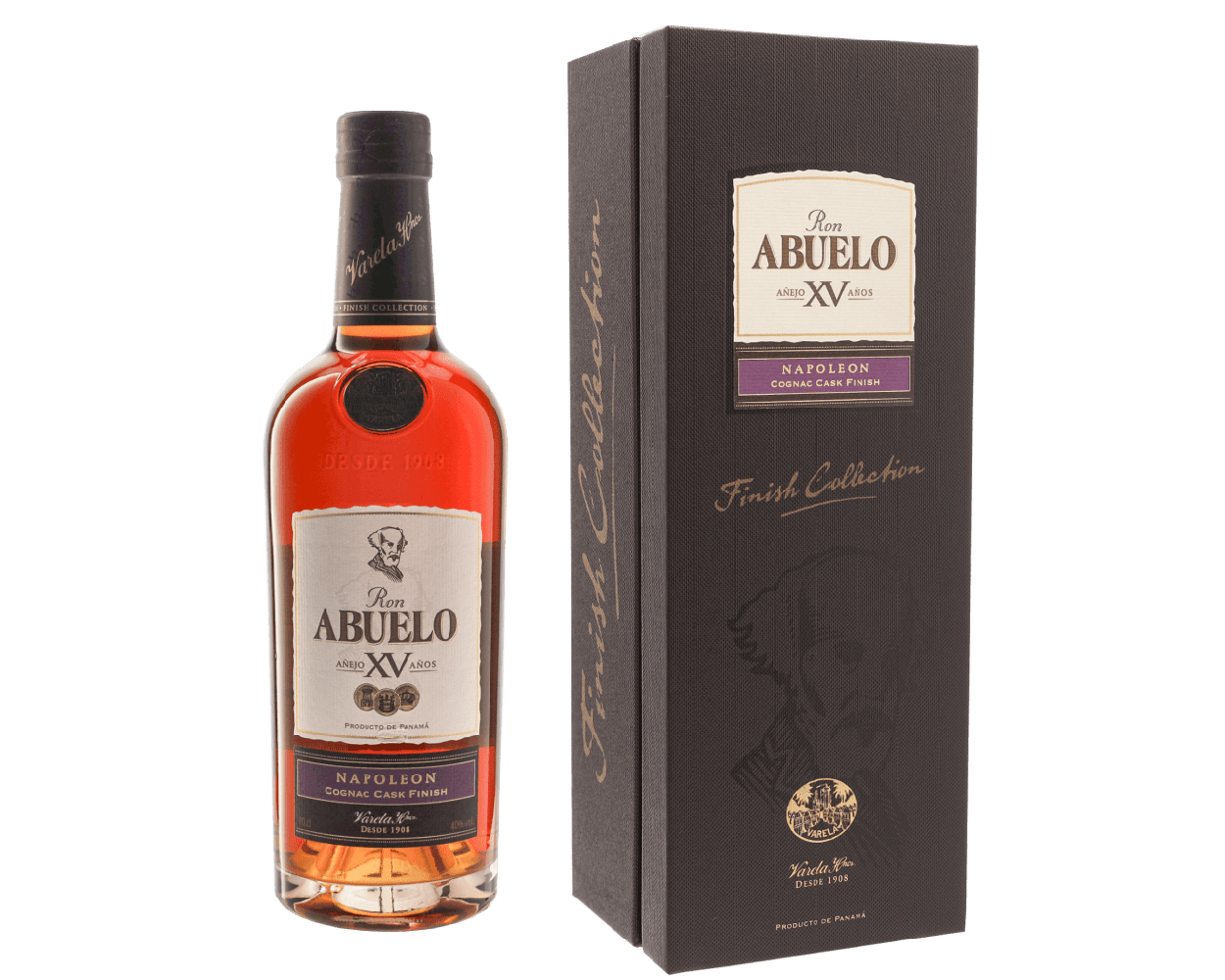 Ron Abuelo - 15 years - Napoleon Cognac Cask - 40% Ron Abuelo - 15 years - Napoleon Cognac Cask - 40%